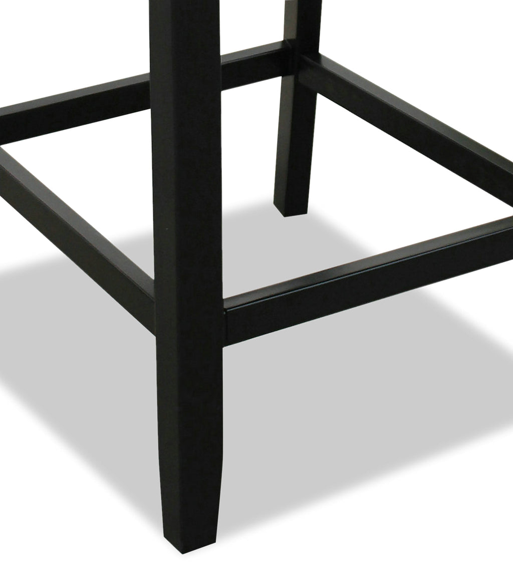 Cami Counter-Height Dining Chair with Vegan-Leather Fabric - Black | Chaise de salle à manger Cami de hauteur comptoir en tissu en similicuir - noire