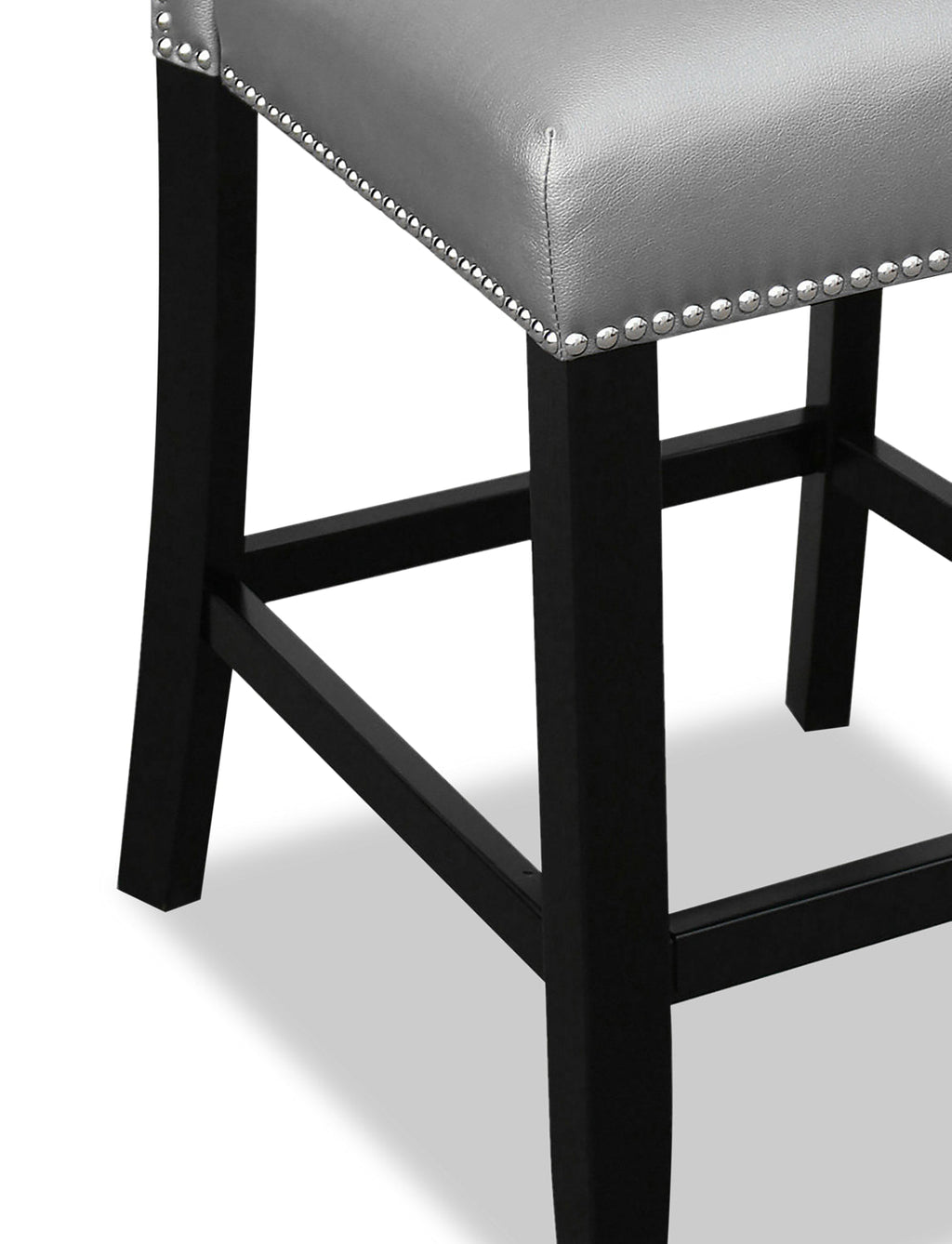 Cami Counter-Height Dining Chair with Vegan-Leather Fabric - Grey | Chaise de salle à manger Cami de hauteur comptoir en tissu en similicuir - grise