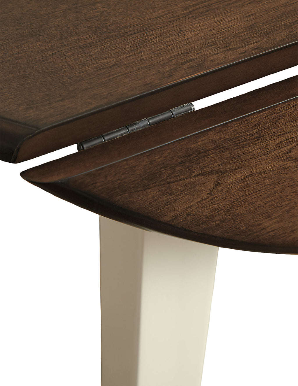 Woodanville Drop-Leaf Dining Table, 40.5"W Round - Two Tone White & Brown | Table de salle à manger ronde Woodanville de 40,5 po à abattant - deux teintes, blanc et brun