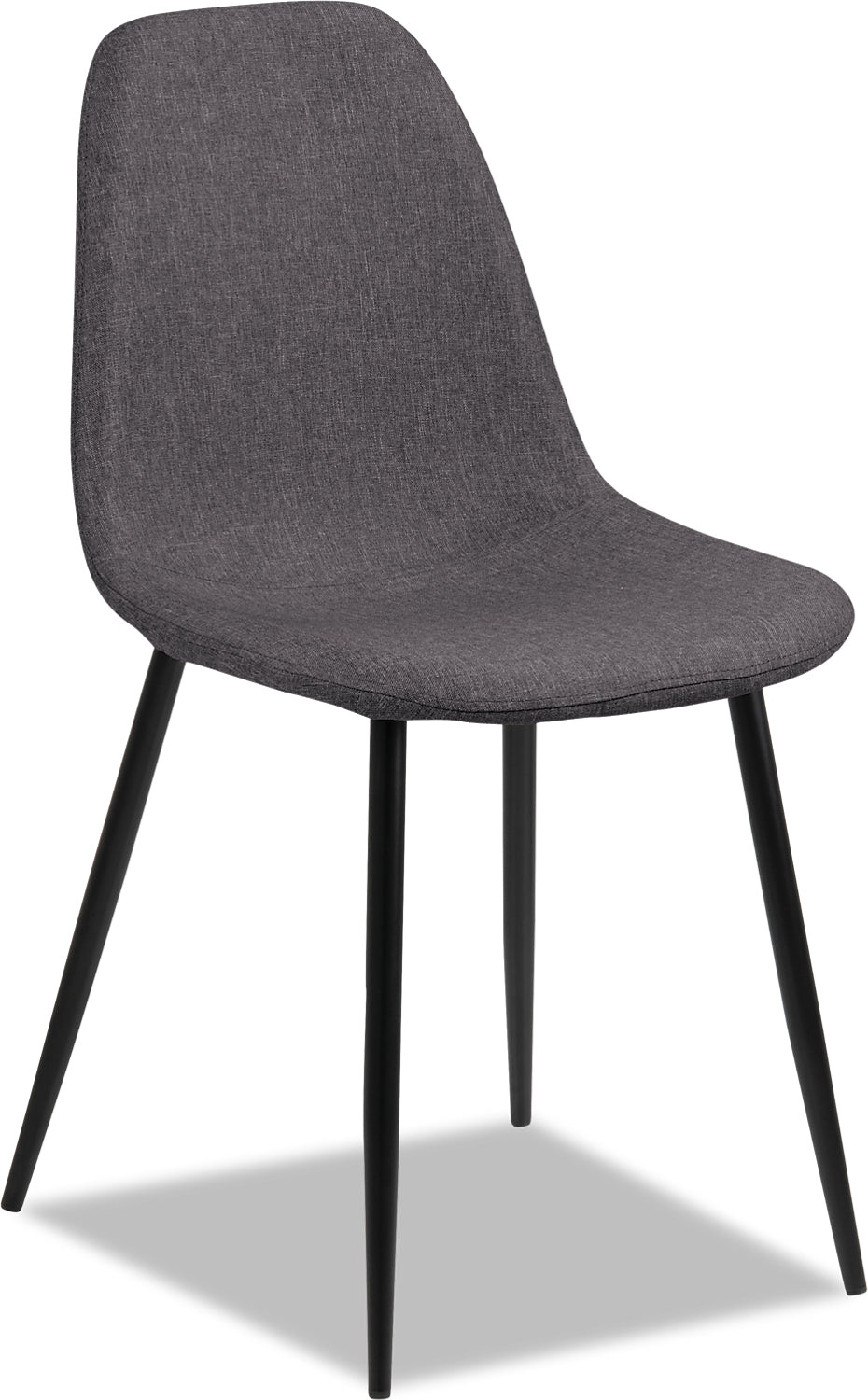 Wilma Dining Chair with Polyester Fabric, Metal - Grey | Chaise de salle à manger Wilma en tissu de polyester et en métal - grise