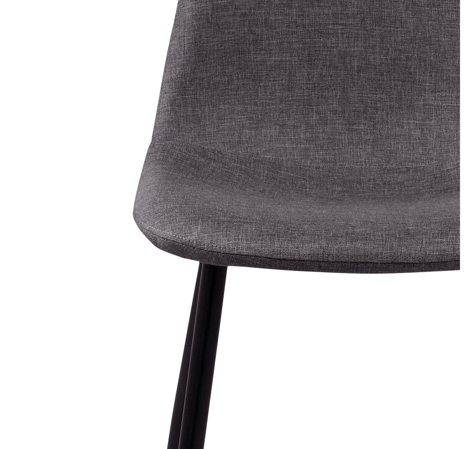 Wilma Dining Chair with Polyester Fabric, Metal - Grey | Chaise de salle à manger Wilma en tissu de polyester et en métal - grise