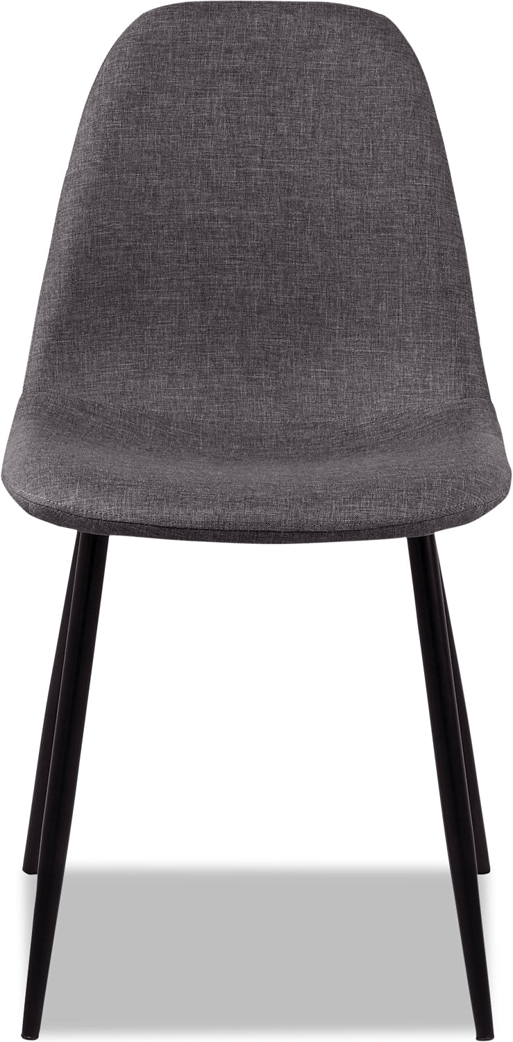 Wilma Dining Chair with Polyester Fabric, Metal - Grey | Chaise de salle à manger Wilma en tissu de polyester et en métal - grise