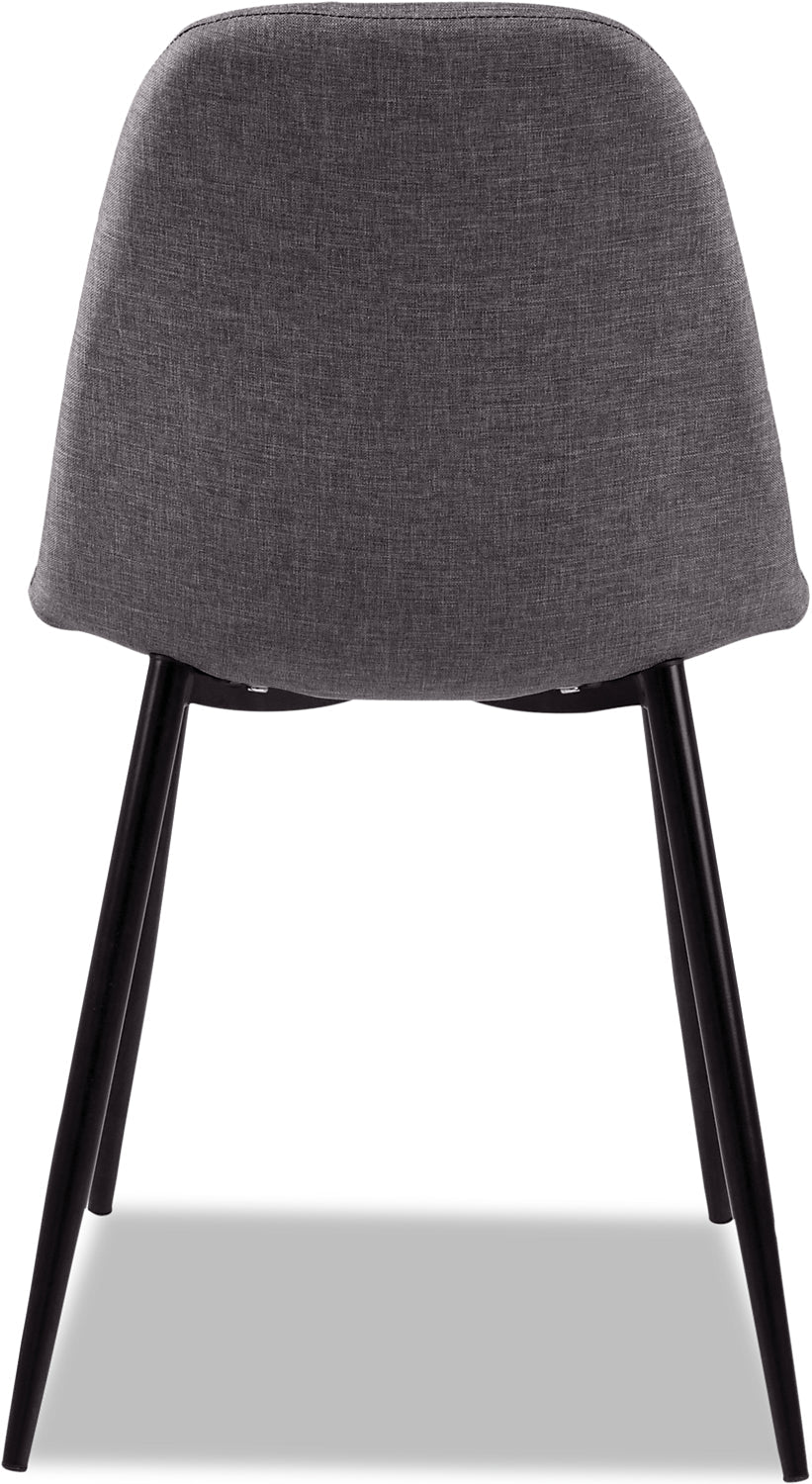 Wilma Dining Chair with Polyester Fabric, Metal - Grey | Chaise de salle à manger Wilma en tissu de polyester et en métal - grise