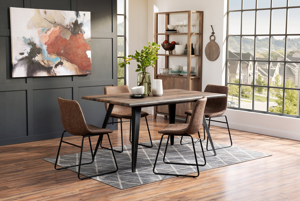 Amos Dining Table, Metal, 60"W - Grey | Table de salle à manger Amos de 60 po (L) en métal - grise