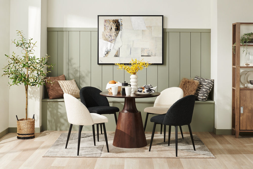 Bali Dining Table, Mango Wood, Pedestal Base, 36"W Round - Brown | Table de salle à manger ronde Bali de 36 po (L) en manguier avec base piédestal - brune