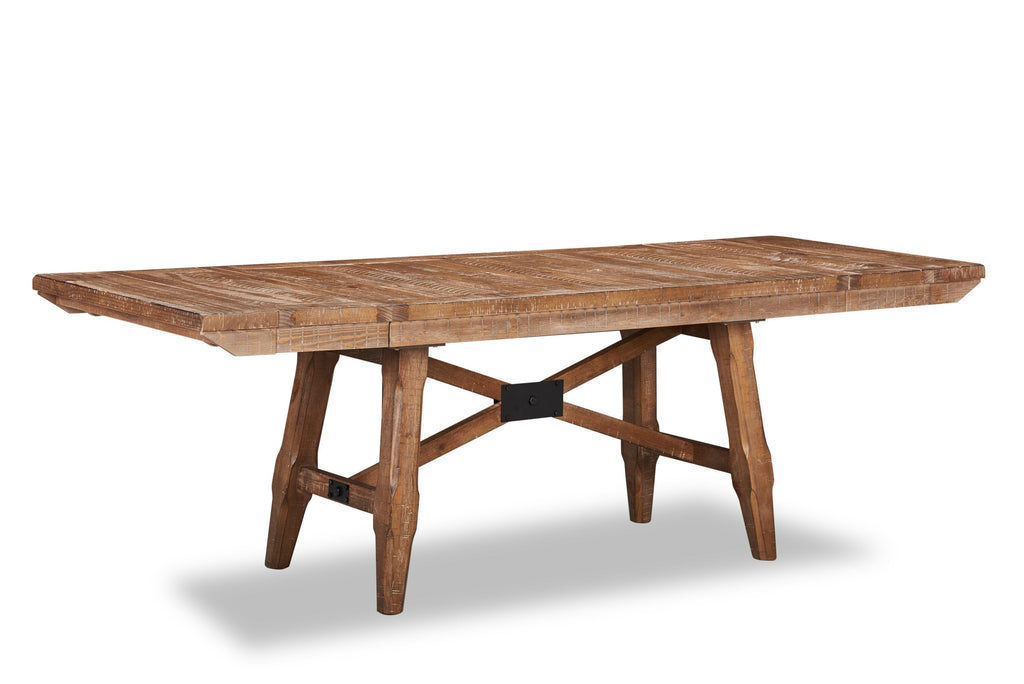 Cedar Dining Table, Pine Wood, Trestle-Base, 72.07"W - Brown | Table de salle à manger Cedar de 72,07 po (L) en pin avec base à tréteaux - brune