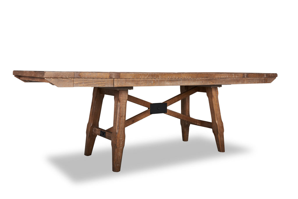 Cedar Dining Table, Pine Wood, Trestle-Base, 72.07"W - Brown | Table de salle à manger Cedar de 72,07 po (L) en pin avec base à tréteaux - brune