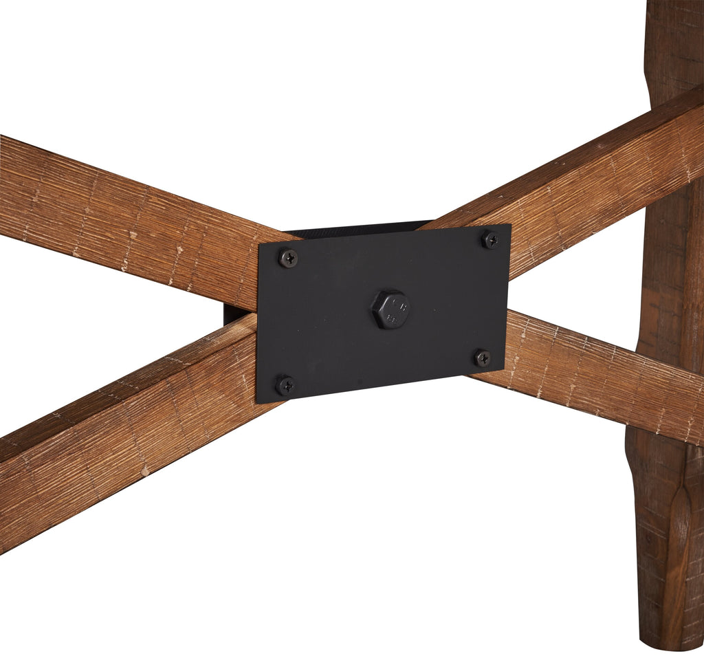 Cedar Dining Table, Pine Wood, Trestle-Base, 72.07"W - Brown | Table de salle à manger Cedar de 72,07 po (L) en pin avec base à tréteaux - brune