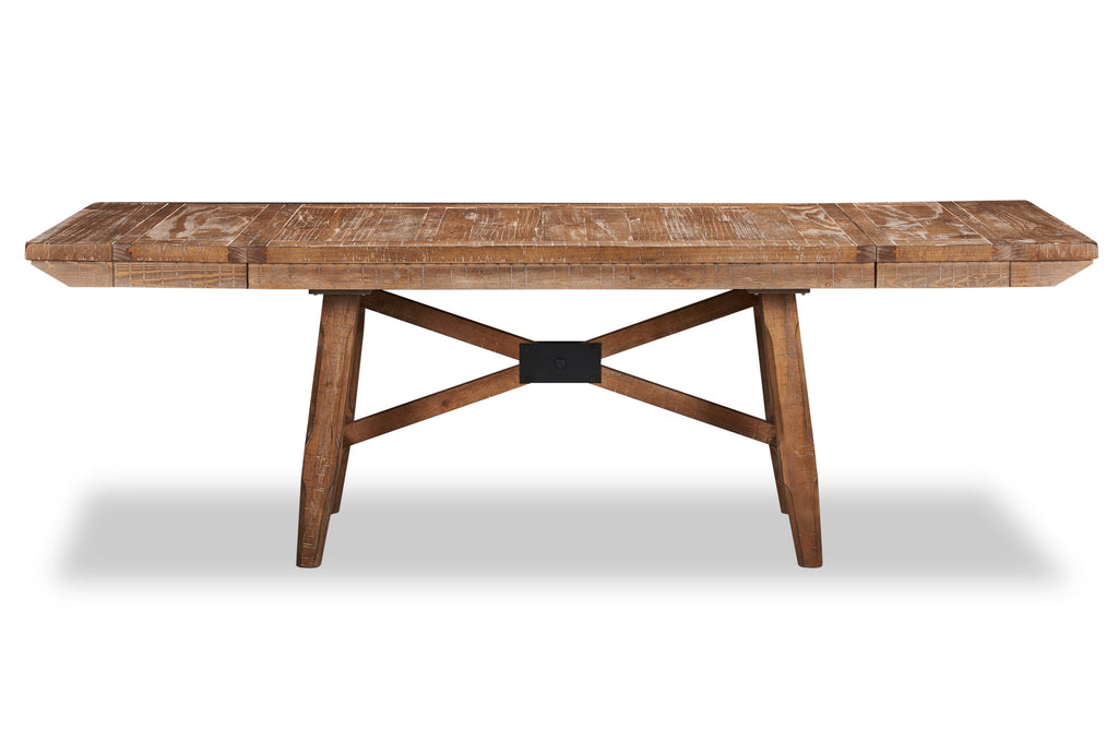 Cedar Dining Table, Pine Wood, Trestle-Base, 72.07"W - Brown | Table de salle à manger Cedar de 72,07 po (L) en pin avec base à tréteaux - brune