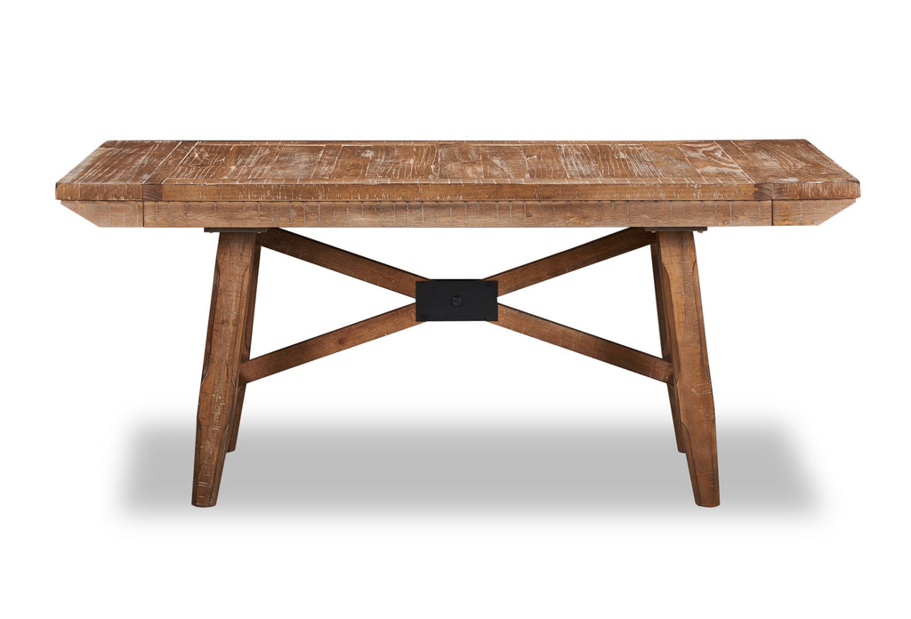 Cedar Dining Table, Pine Wood, Trestle-Base, 72.07"W - Brown | Table de salle à manger Cedar de 72,07 po (L) en pin avec base à tréteaux - brune