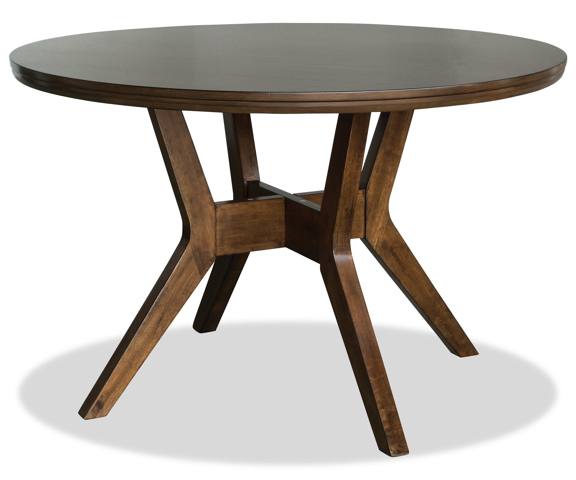 Chelsea Dining Table, 48"W Round - Walnut Brown | Table de salle à manger ronde Chelsea de 48 po (L) - brun noyer