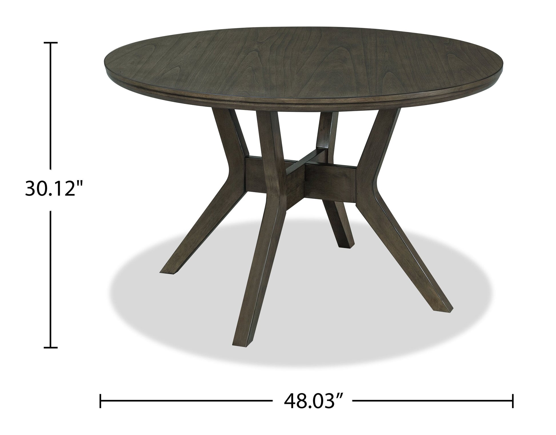 Chelsea Dining Table, 48"W Round - Grey/Brown | Table de salle à manger ronde Chelsea de 48 po (L) - gris-brun