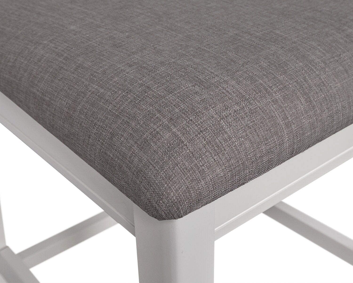 Dena Counter-Height Dining Chair with Linen-Look Fabric - Dove Grey | Chaise de salle à manger Dena de hauteur comptoir en tissu d’apparence lin - gris tourterelle