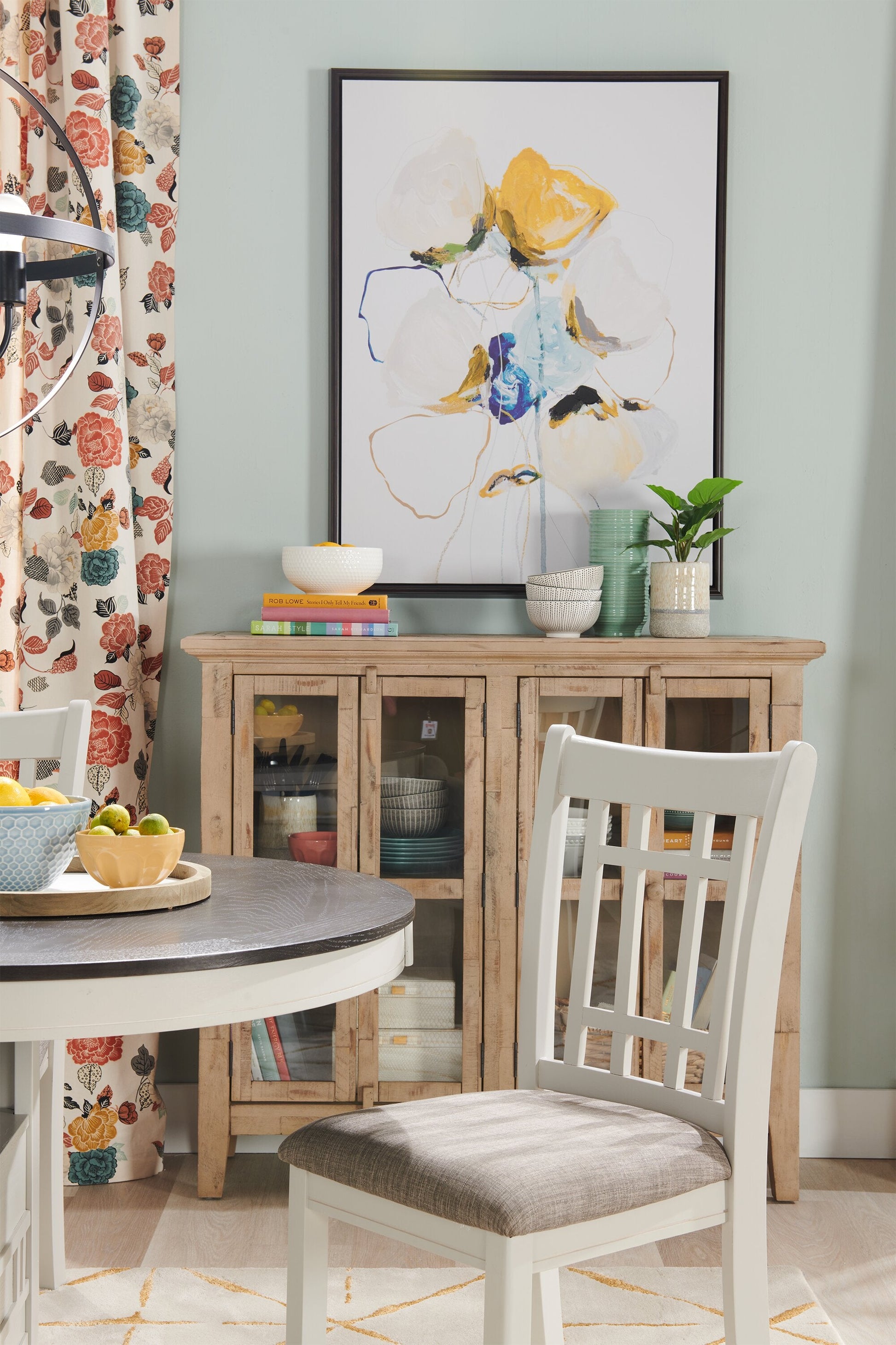 Dena Counter-Height Dining Chair with Linen-Look Fabric - Dove Grey | Chaise de salle à manger Dena de hauteur comptoir en tissu d’apparence lin - gris tourterelle