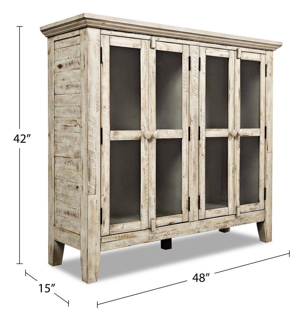 Rocco 48" 4-Door Accent Cabinet - Cream|Armoire décorative Rocco de 48 po avec 4 portes - crème