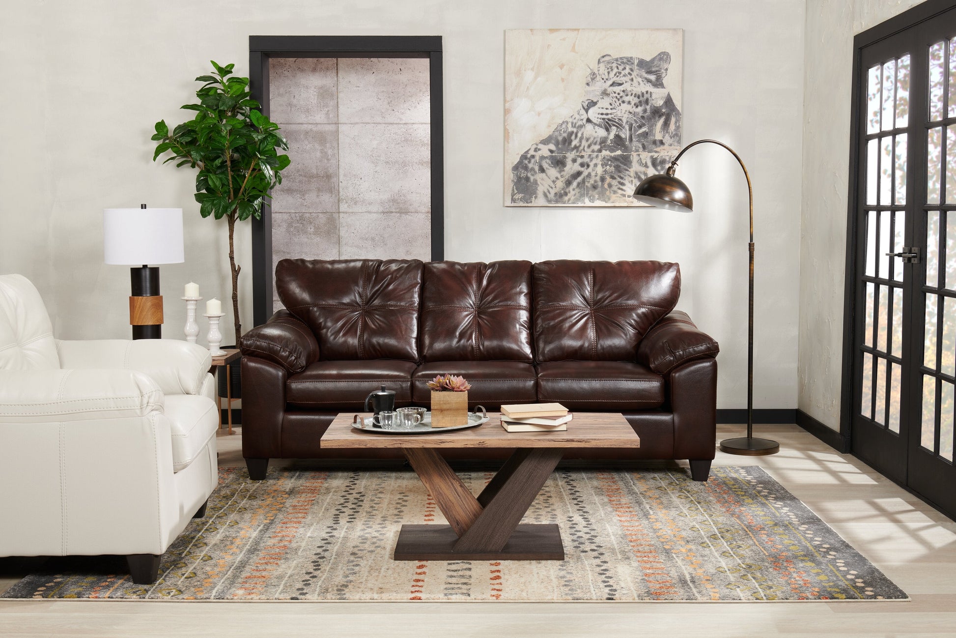 62.75" Bean Bronze Metal Floor Lamp with Adjustable Lamp Head|Lampe à pied de 62,75 po en métal bronze haricot avec tête de lampe réglable