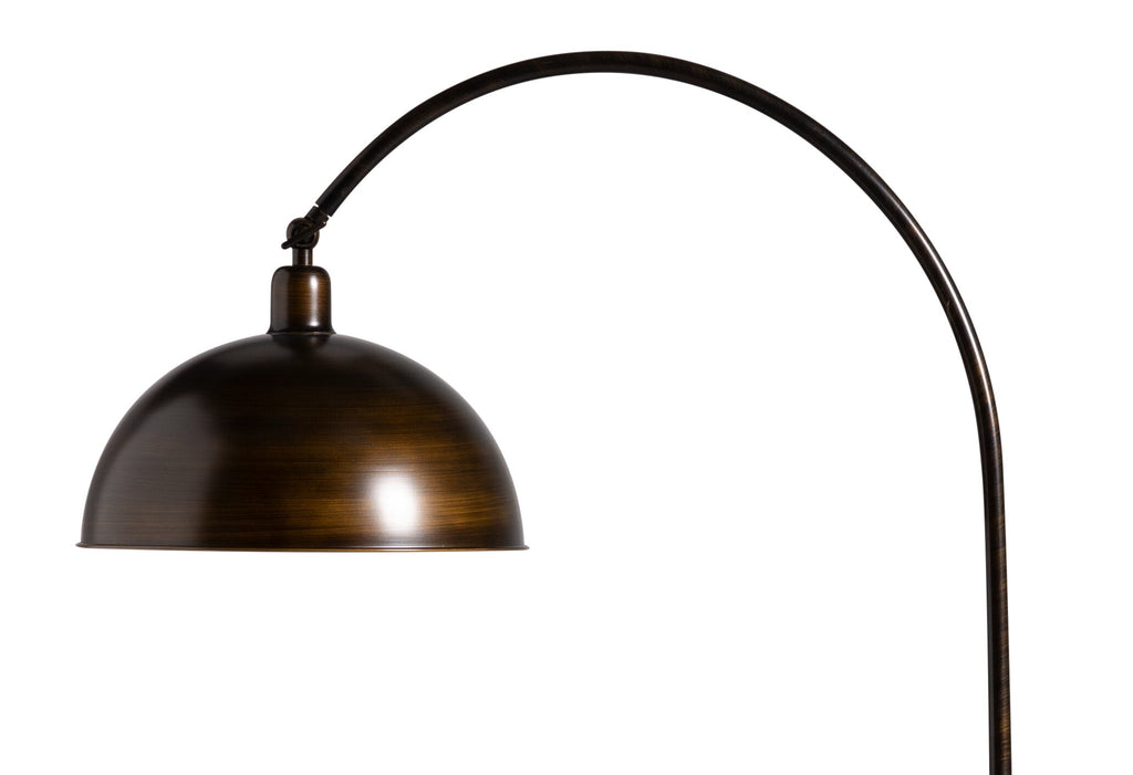 62.75" Bean Bronze Metal Floor Lamp with Adjustable Lamp Head|Lampe à pied de 62,75 po en métal bronze haricot avec tête de lampe réglable
