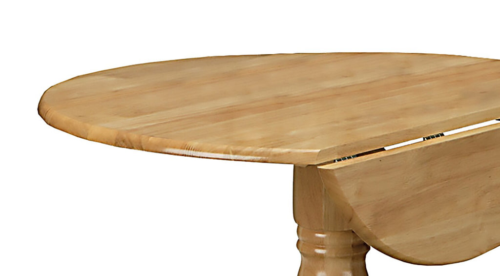 Andi Drop-Leaf Dining Table, Wood, Pedestal Base, 40"W - Natural | Table de salle à manger Andi de 40 po (L) à abattant, en bois et avec base piédestal - naturelle