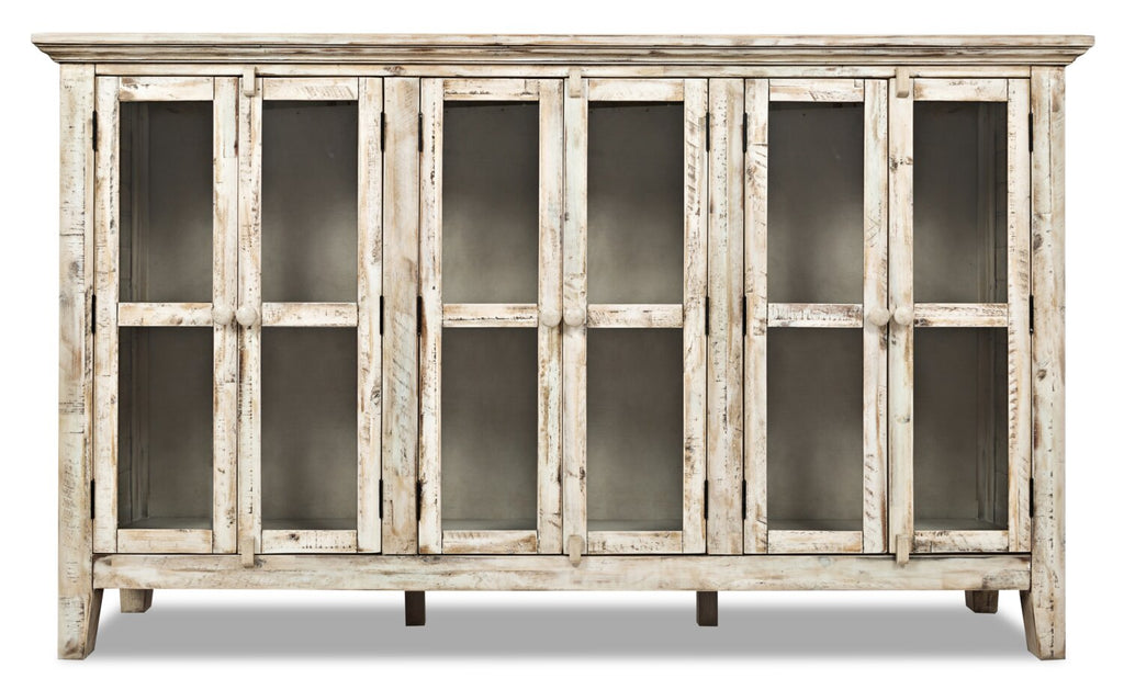 Rocco 70" 6-Door Large Accent Cabinet - Cream|Grande armoire décorative Rocco de 70 po avec 6 portes - crème