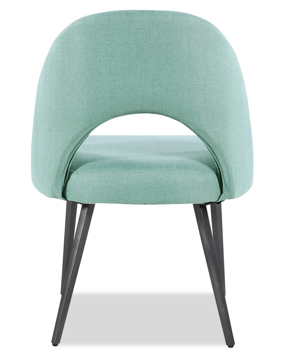 Elijah Dining Chair with Linen-Look Fabric, Metal - Aqua | Chaise de salle à manger Elijah en tissu d’apparence lin et en métal - turquoise