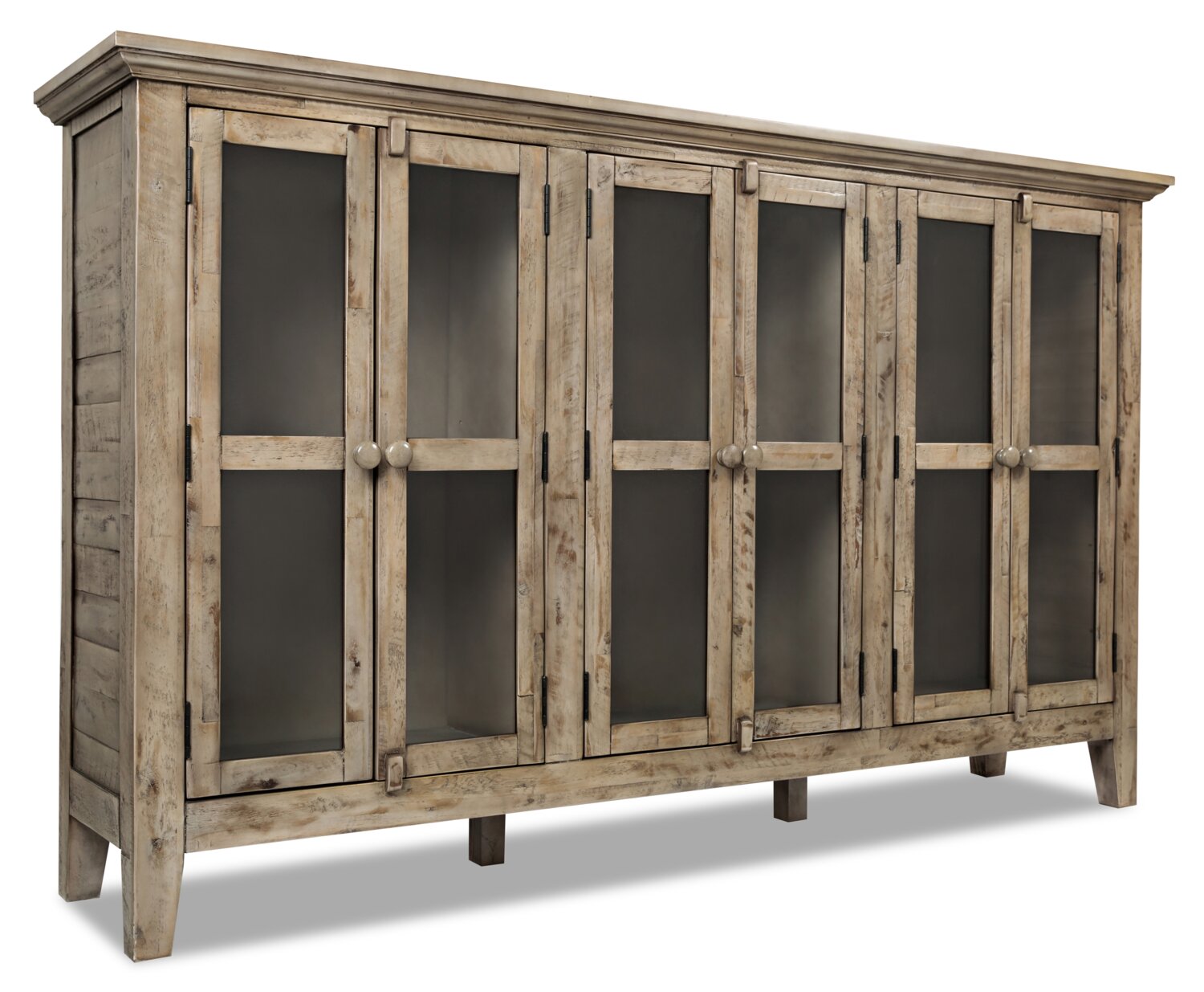 Rocco 70" 6-Door Large Accent Cabinet - Natural Wood|Grande armoire décorative Rocco de 70 po avec 6 portes - bois naturel
