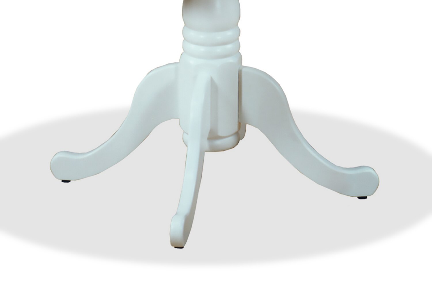 Andi Drop-Leaf Dining Table, Wood, Pedestal Base, 40"W - Two-Tone White & Natural | Table de salle à manger Andi de 40 po (L) à abattant, en bois et avec base piédestal - deux teintes, blanc et naturel