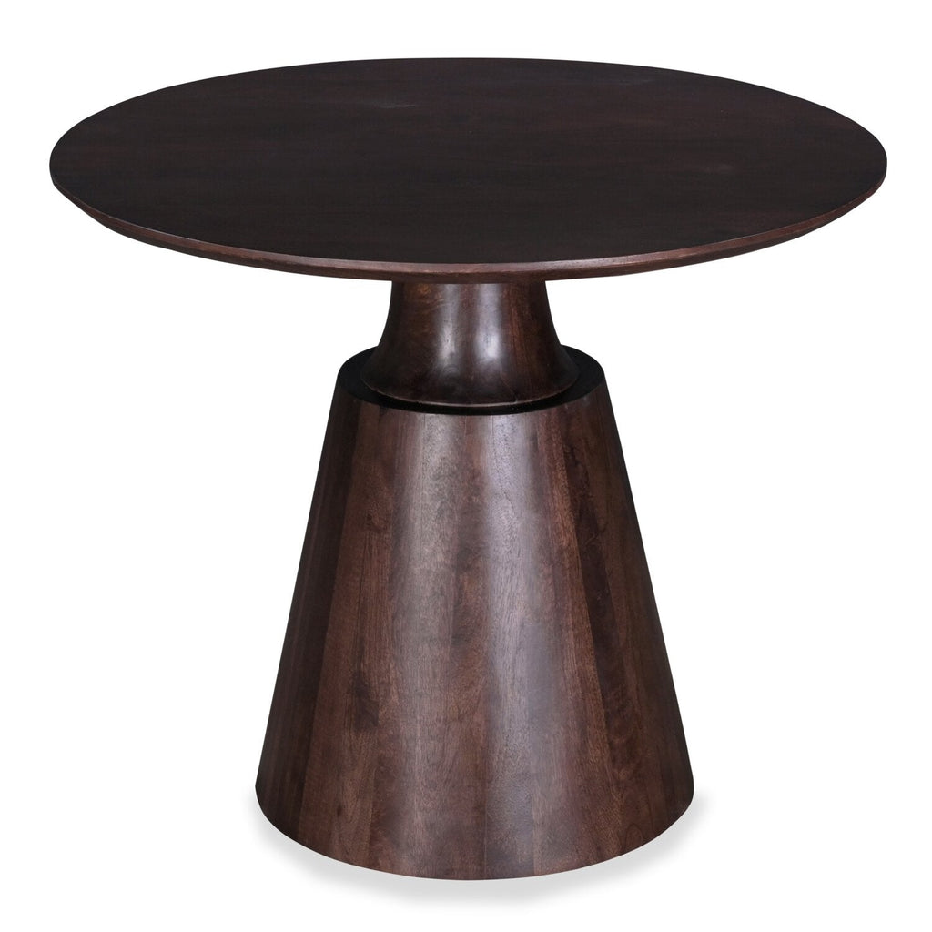 Bali Dining Table, Mango Wood, Pedestal Base, 36"W Round - Brown | Table de salle à manger ronde Bali de 36 po (L) en manguier avec base piédestal - brune
