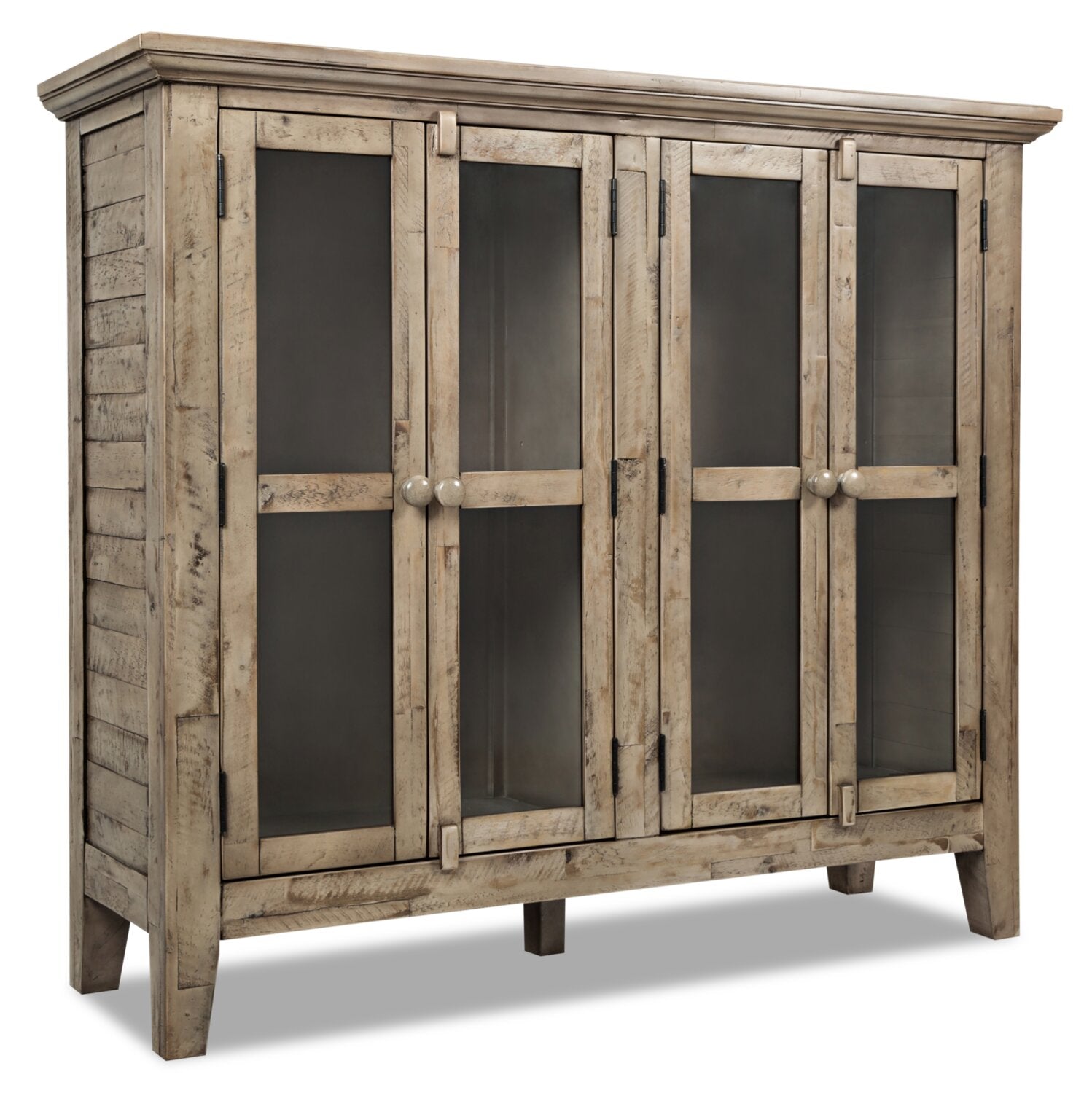 Rocco 48" 4-Door Accent Cabinet - Natural Wood|Armoire décorative Rocco de 48 po avec 4 portes - bois naturel