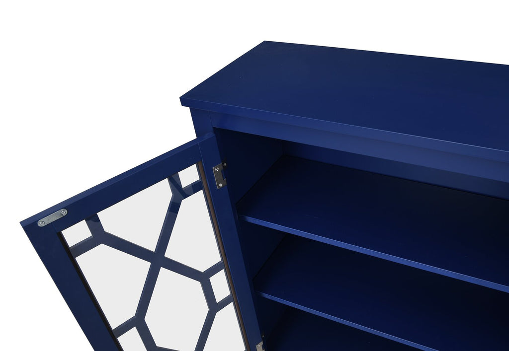 Clary 31.5" Accent Cabinet with Glass Doors - Navy|Armoire décorative Clary de 31,5 po avec portes en verre - bleu marine