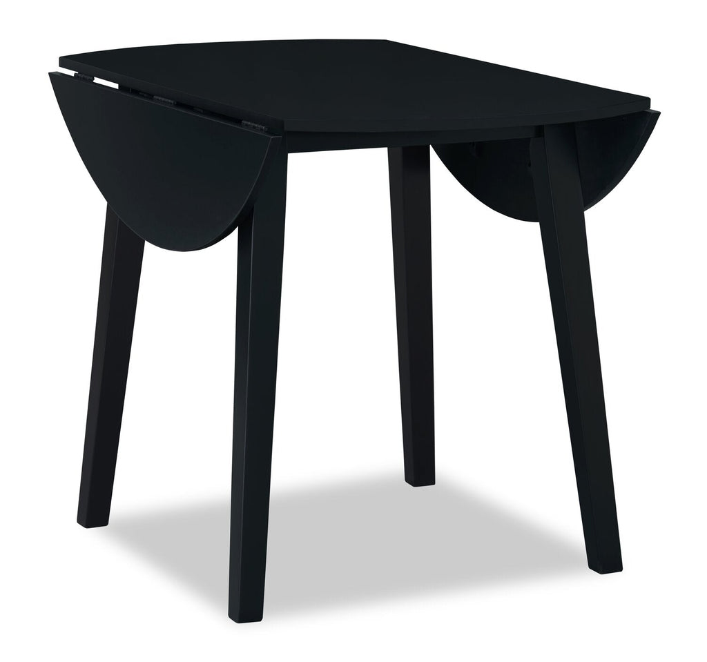 Bryn Drop-Leaf Dining Table, 42" Round - Black | Table de salle à manger ronde Bryn de 42 po avec abattant - noire