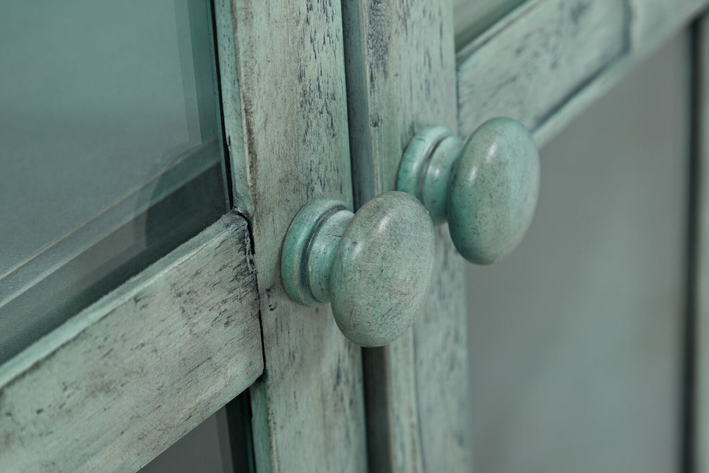 Rocco 70" 6-Door Large Accent Cabinet - Vintage Blue|Grande armoire décorative Rocco de 70 po avec 6 portes - bleu antique