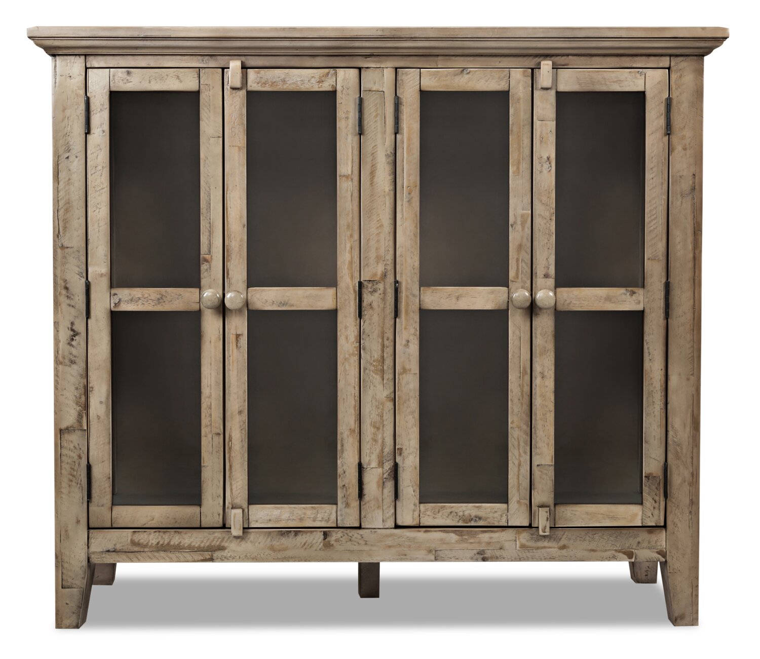 Rocco 48" 4-Door Accent Cabinet - Natural Wood|Armoire décorative Rocco de 48 po avec 4 portes - bois naturel