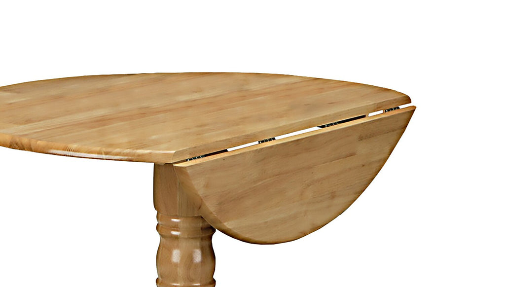 Andi Drop-Leaf Dining Table, Wood, Pedestal Base, 40"W - Natural | Table de salle à manger Andi de 40 po (L) à abattant, en bois et avec base piédestal - naturelle
