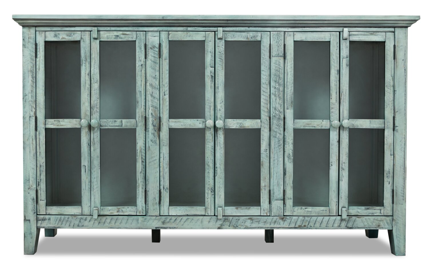 Rocco 70" 6-Door Large Accent Cabinet - Vintage Blue|Grande armoire décorative Rocco de 70 po avec 6 portes - bleu antique