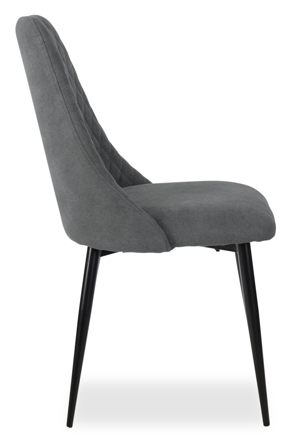 Miya Dining Chair with Polyester Fabric, Metal - Charcoal | Chaise de salle à manger Miya en tissu de polyester et en métal - anthracite