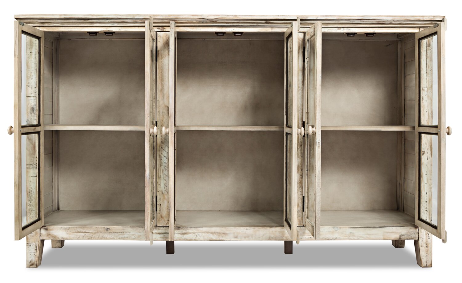 Rocco 70" 6-Door Large Accent Cabinet - Cream|Grande armoire décorative Rocco de 70 po avec 6 portes - crème