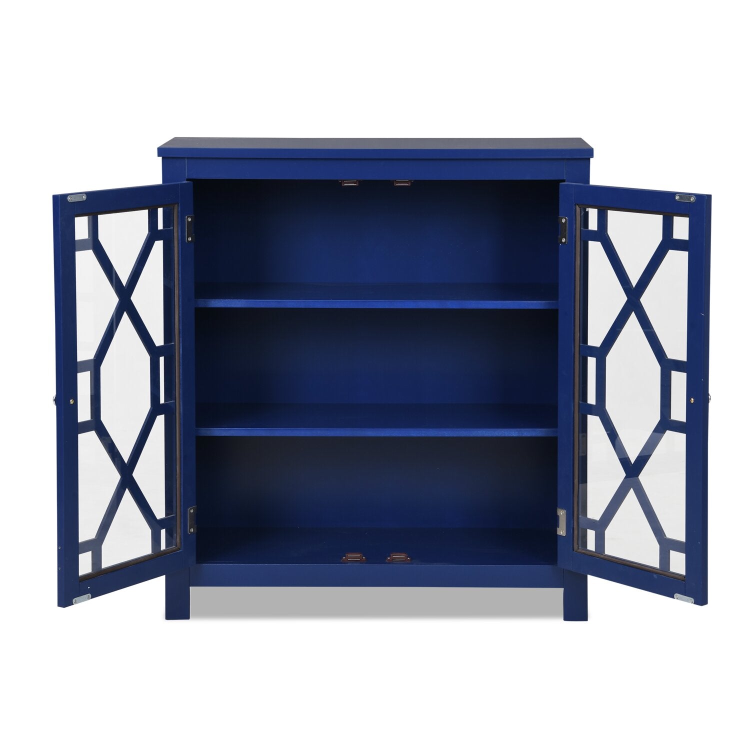 Clary 31.5" Accent Cabinet with Glass Doors - Navy|Armoire décorative Clary de 31,5 po avec portes en verre - bleu marine