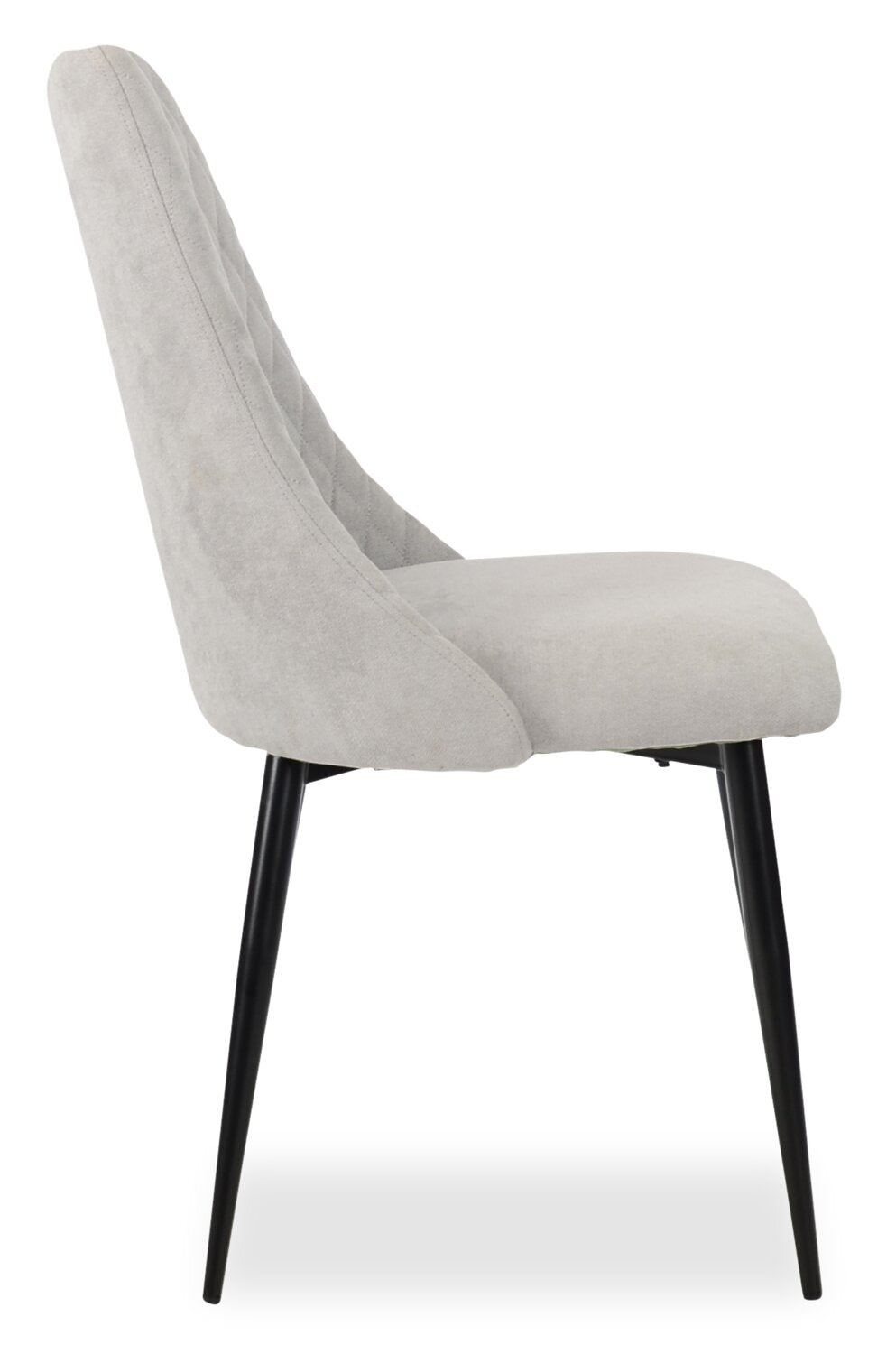 Miya Dining Chair with Polyester Fabric, Metal - Grey | Chaise de salle à manger Miya en tissu de polyester et en métal - grise