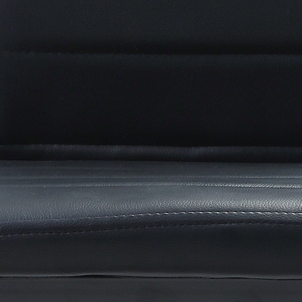 Onyx Dining Chair with Vegan-Leather Fabric, Metal - Black | Chaise de salle à manger Onyx en tissu de cuir végétalien et en métal - noire