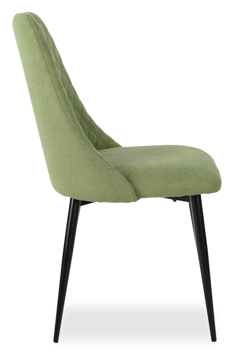 Miya Dining Chair with Polyester Fabric, Metal - Moss Green | Chaise de salle à manger Miya en tissu de polyester et en métal - vert mousse