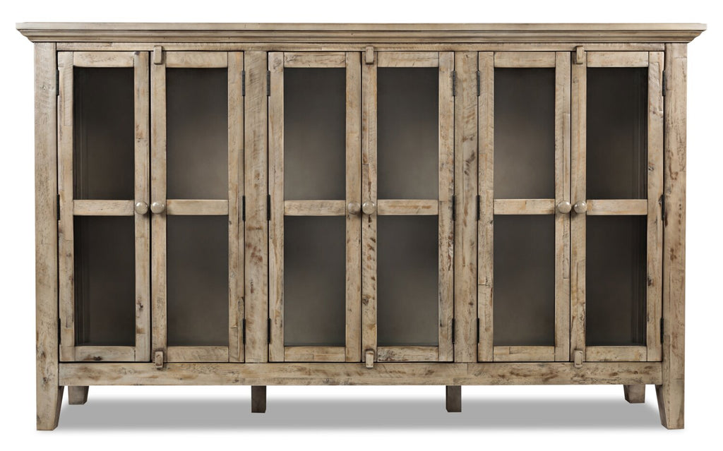 Rocco 70" 6-Door Large Accent Cabinet - Natural Wood|Grande armoire décorative Rocco de 70 po avec 6 portes - bois naturel