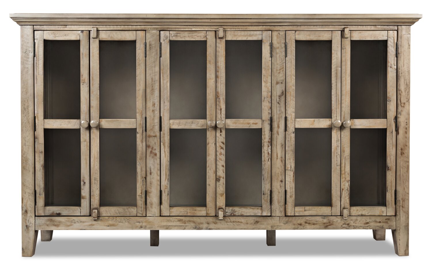 Rocco 70" 6-Door Large Accent Cabinet - Natural Wood|Grande armoire décorative Rocco de 70 po avec 6 portes - bois naturel