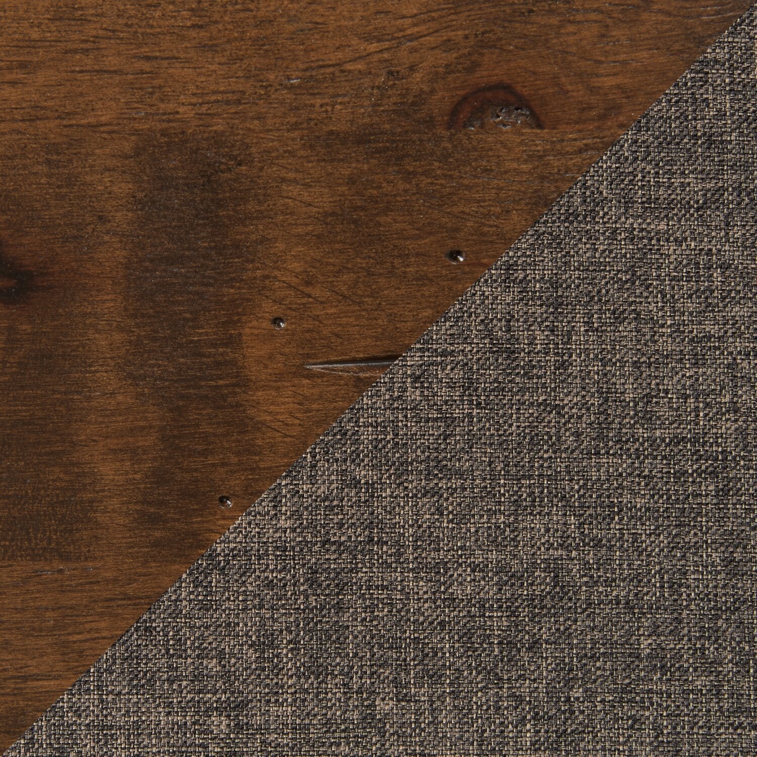 Plum Dining Chair with Polyester Fabric, Wood, Ladder-Back - Nutmeg Brown | Chaise de salle à manger Plum en tissu de polyester et en bois avec dossier en échelle - brun muscade