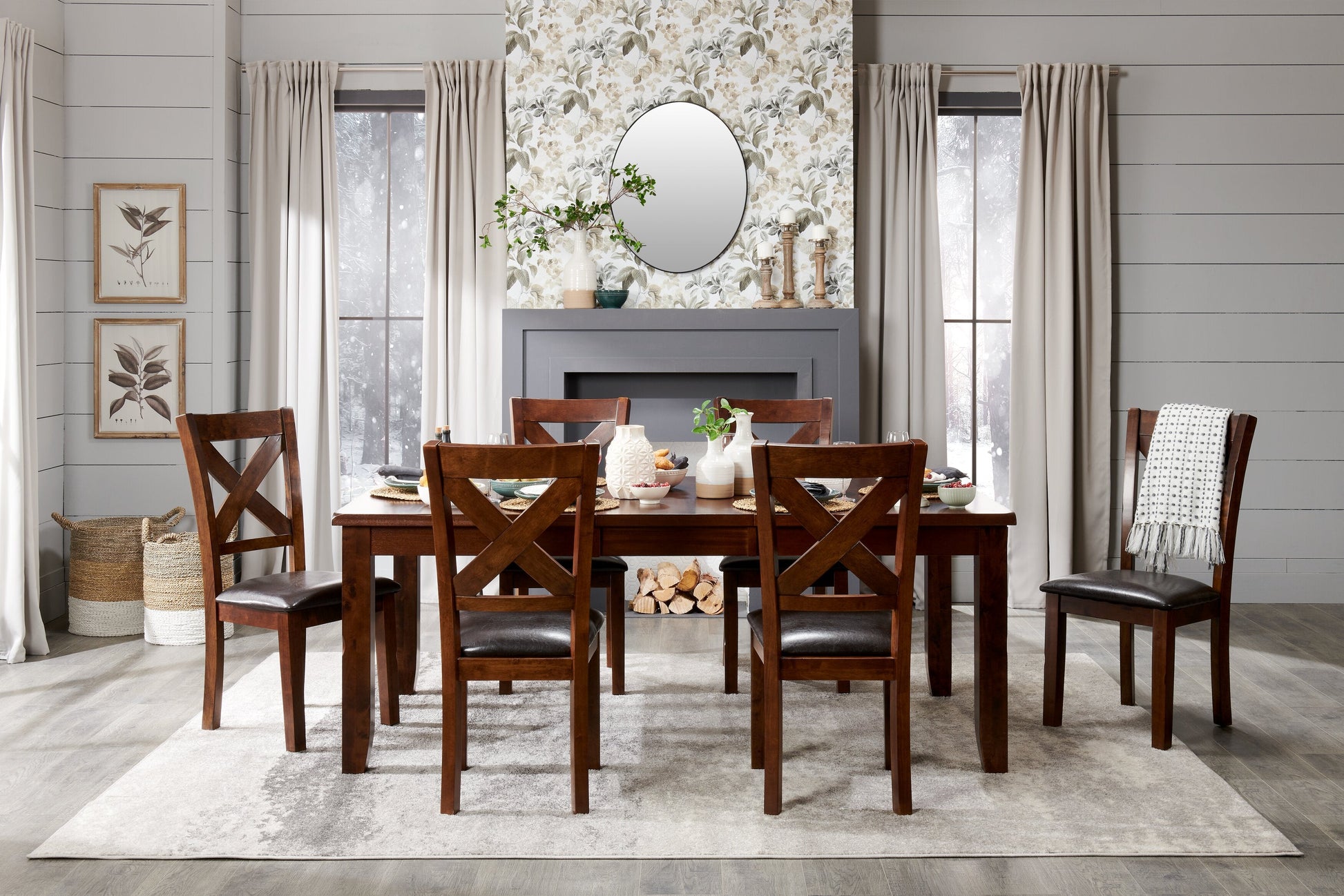 Talia Dining Table with 60-78"W Extension - Brown | Table de salle à manger Talia de 60 po à 78 po (L) avec rallonge - brune