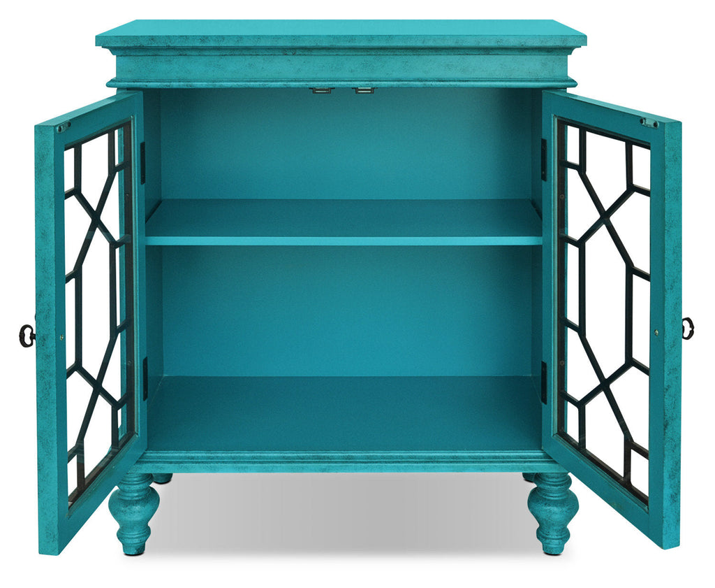 Rigolet 32" 2-Door Accent Cabinet - Blue|Armoire décorative Rigolet de 32 po avec 2 portes - bleue