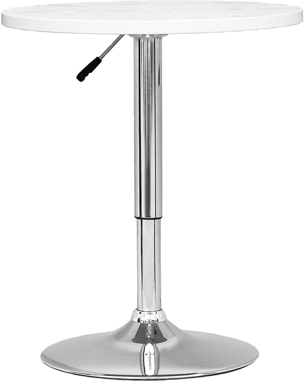 Adjustable Bar-Height Lift Table, Metal, 23.5"W Round - White | Table ronde de 23,5 po (L) réglable à hauteur bar, en métal - blanche